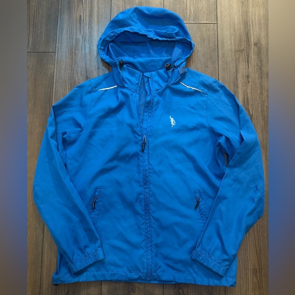 Stormtech Performance Hooded Windbreaker Jacket Men’s Medium Blue EUC
